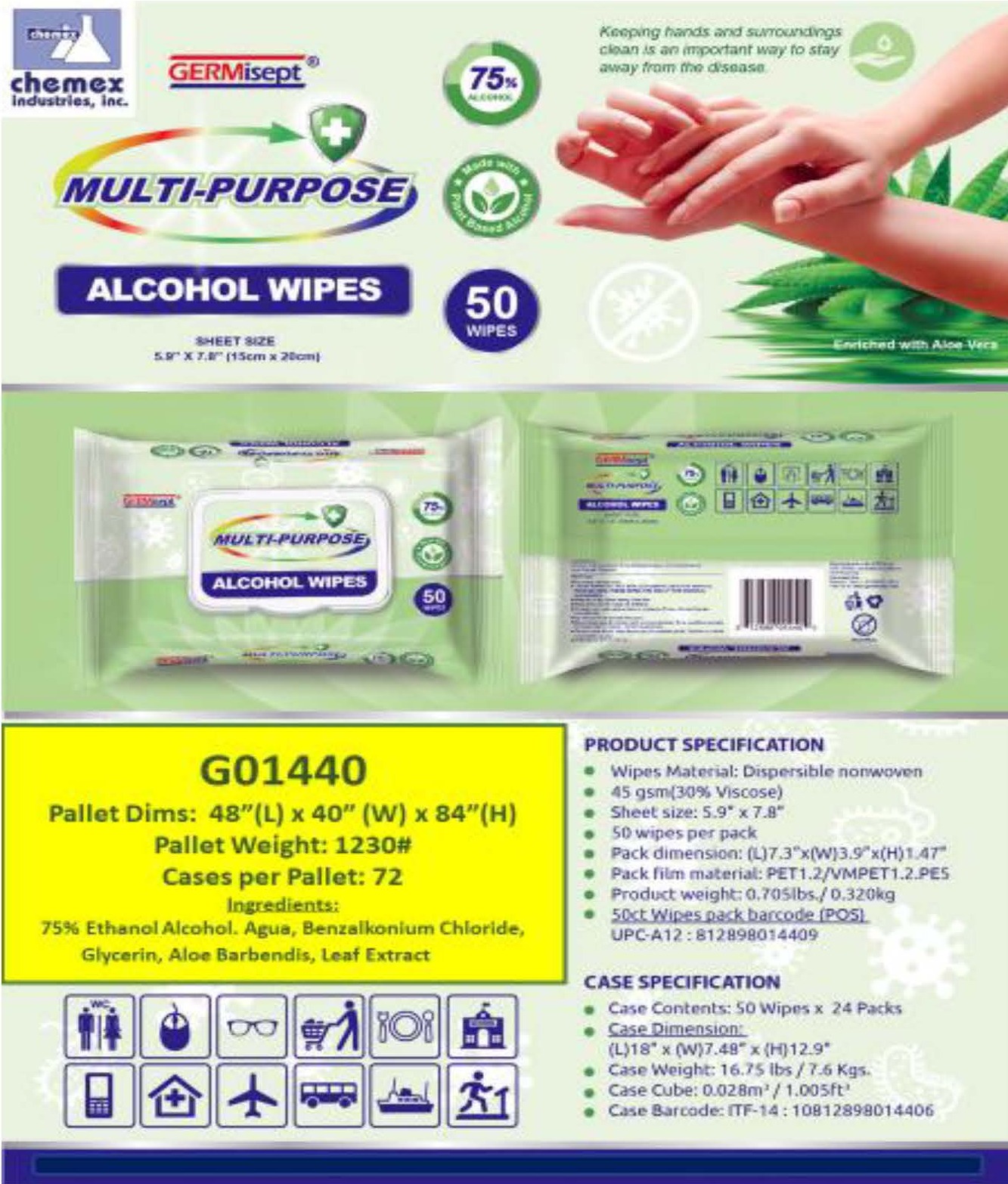 Alcohol Wipes 75